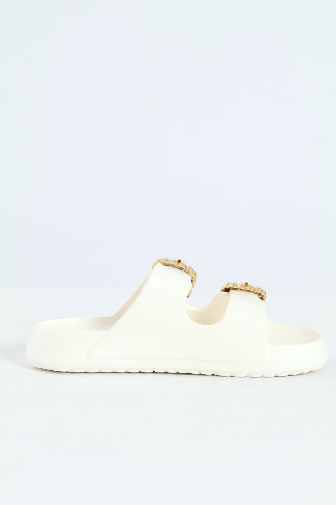 Girls Pearl Moulded Health Sandal - Stone