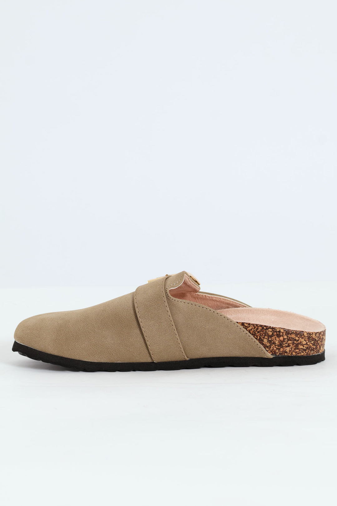 Buckled Strap Clog - Natural