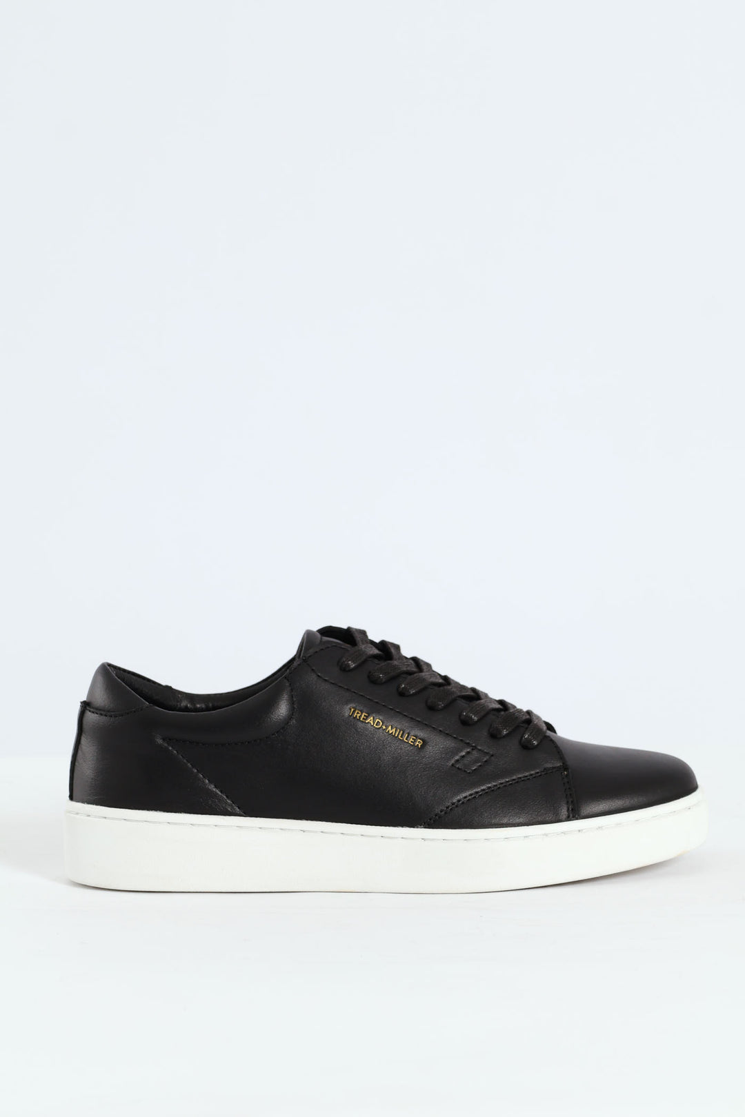 Basic Leather Court Sneaker - Black