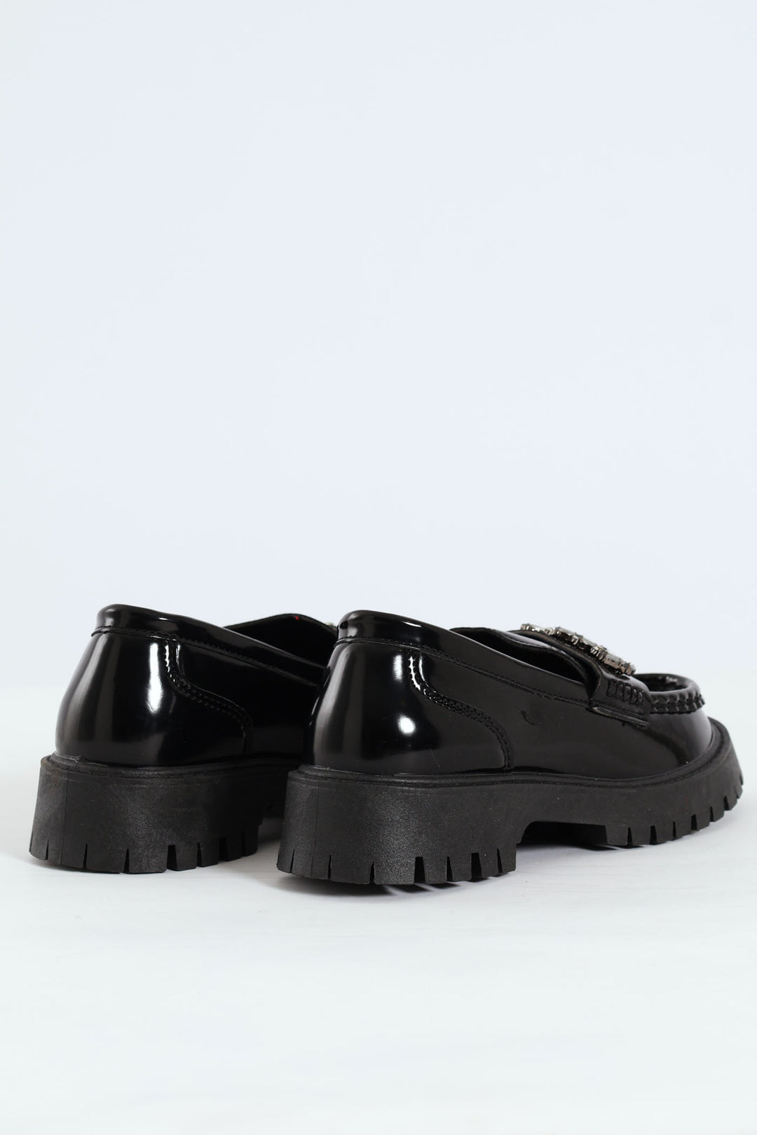 Girls Jewel Trim Loafer - Black