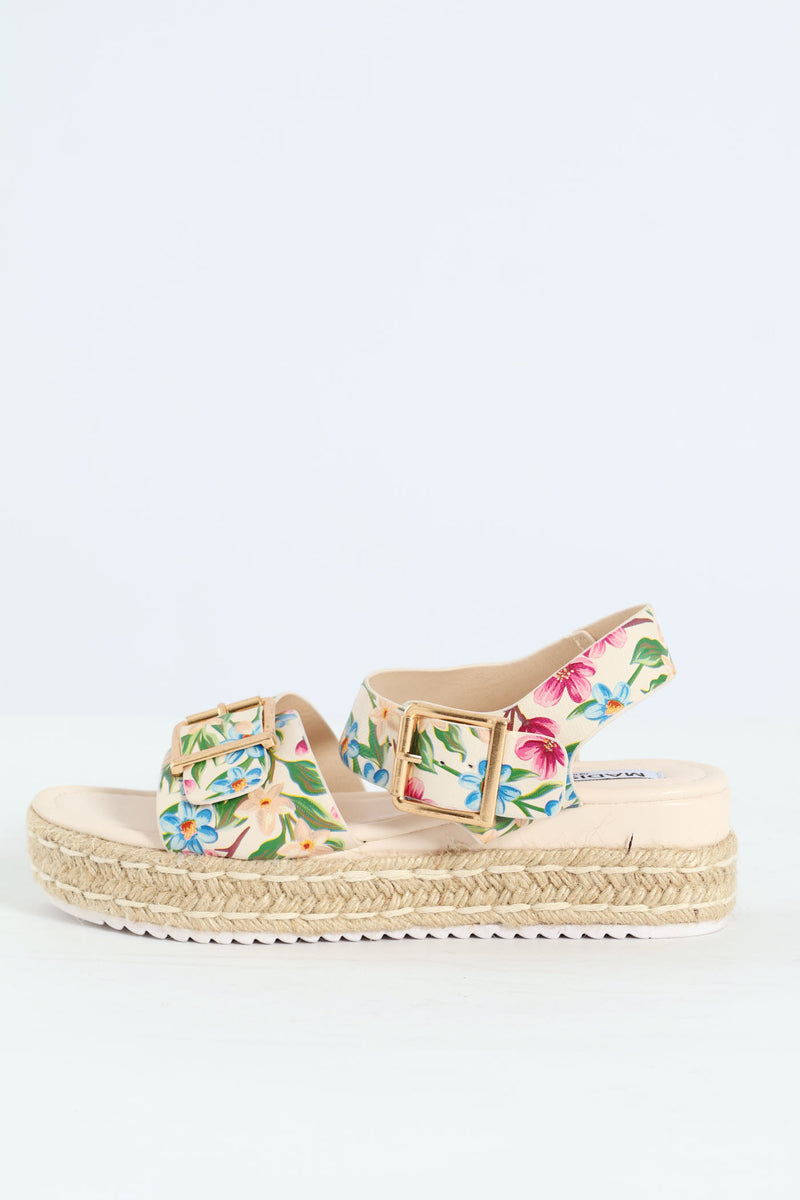 Floral Espadrille Platform Sandal - Multi