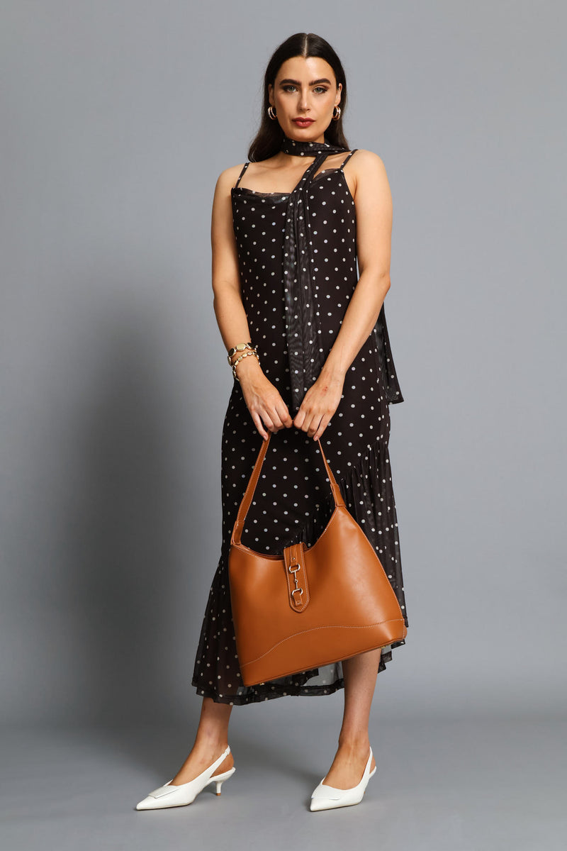 Snaffle Detail Shoulder Bag - Tan