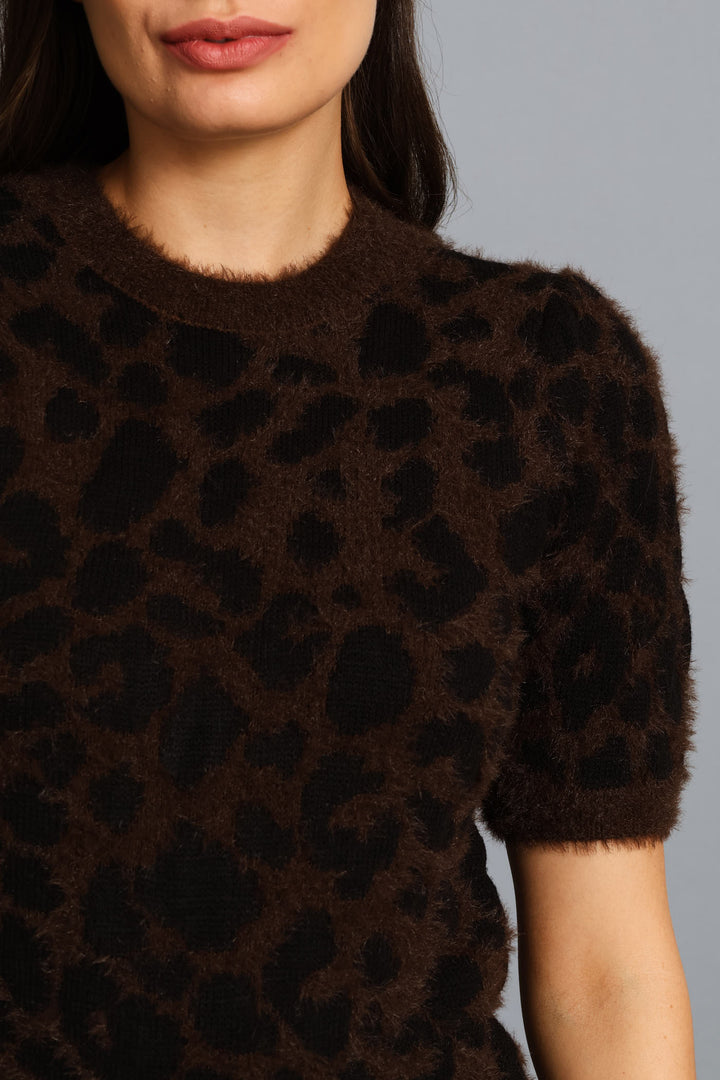 Fluffy Animal Pullover - Chocolate