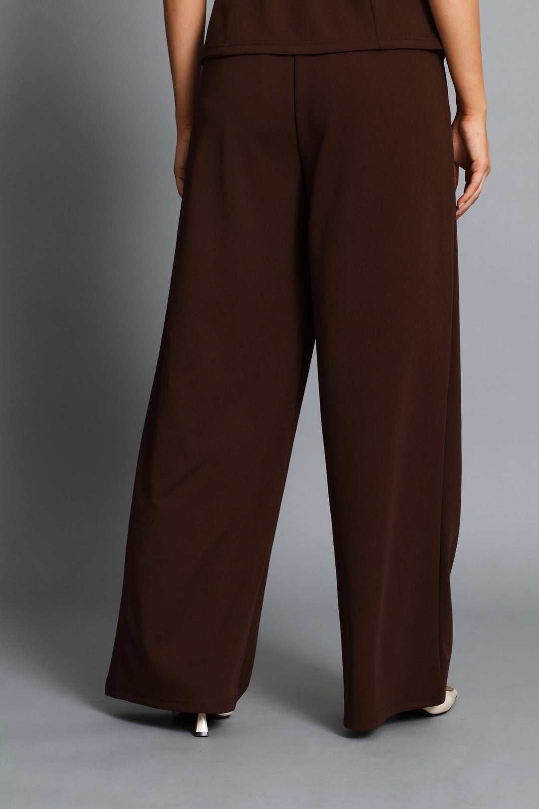 D-Ring Tie Wide Leg Pants - Chocolate