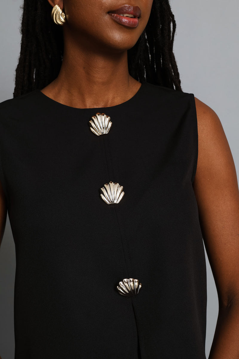 Shell Trim Top - Black