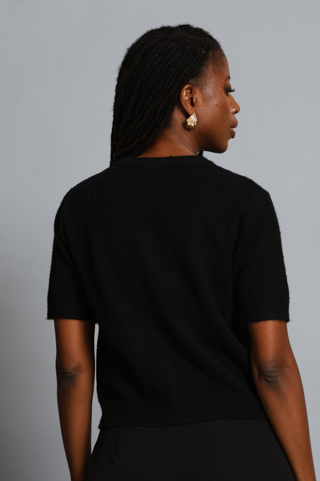 Bow Detail Cardigan - Black