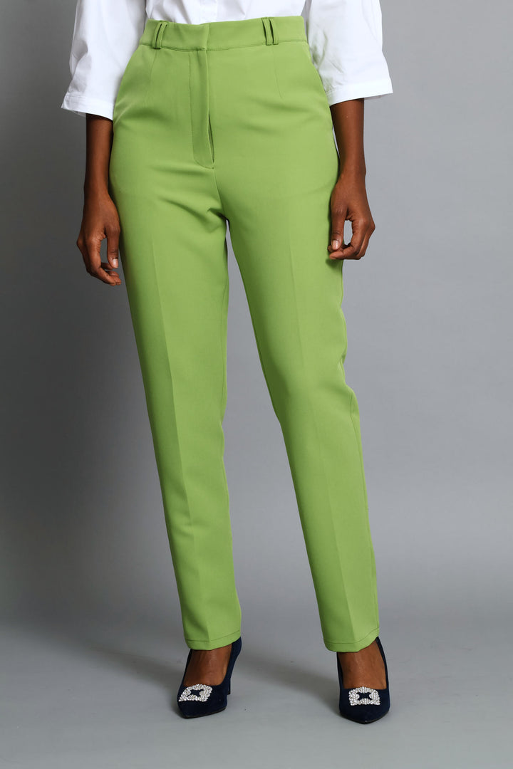 Double Belt Loop Tapered Leg Pant - Chartreuse