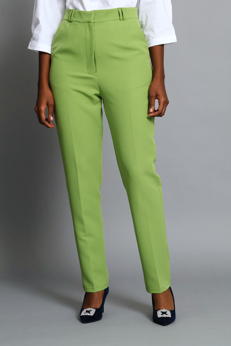 Double Belt Loop Tapered Leg Pant - Chartreuse