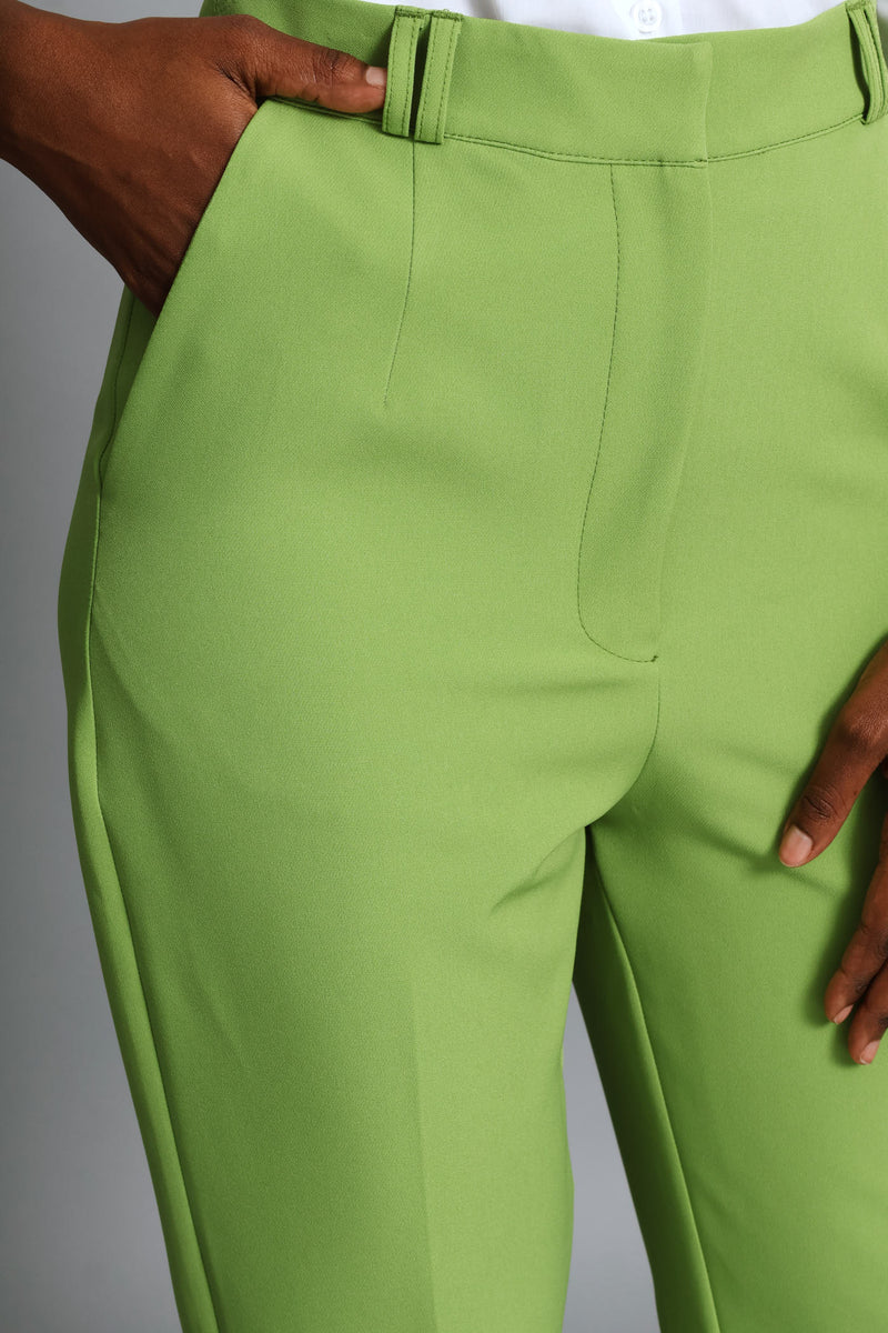 Double Belt Loop Tapered Leg Pant - Chartreuse