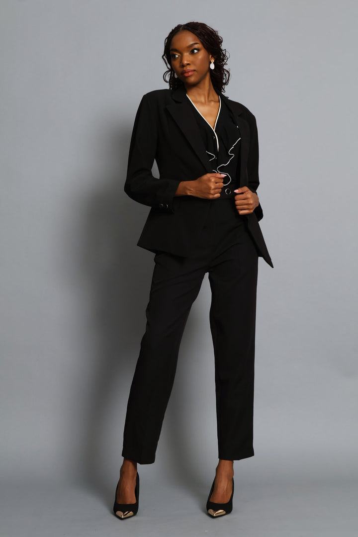 Double Work Blazer - Black