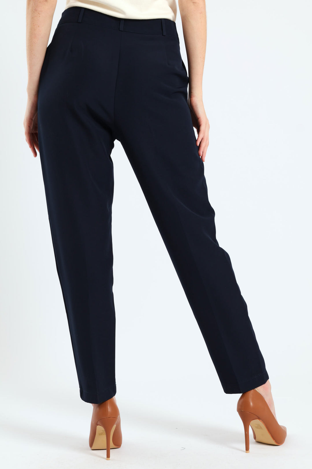 Extended Tab Slim Leg Pant - Navy