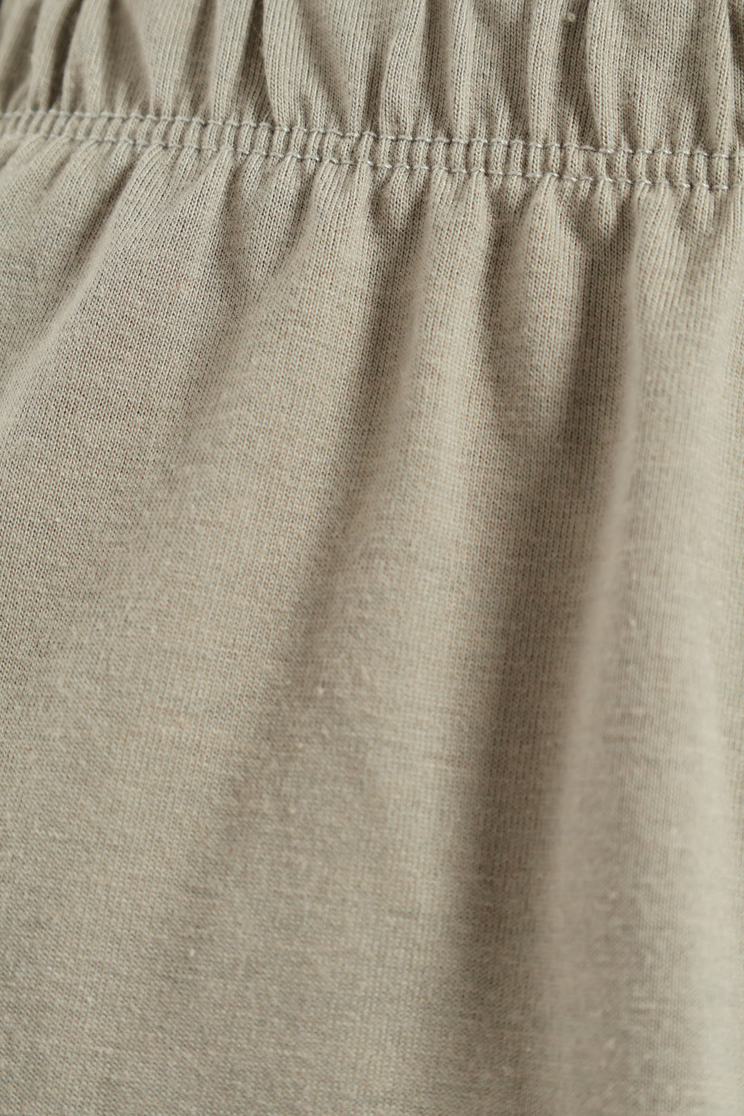 Button Through Knit Short Set With Scrunchie - Fatigue