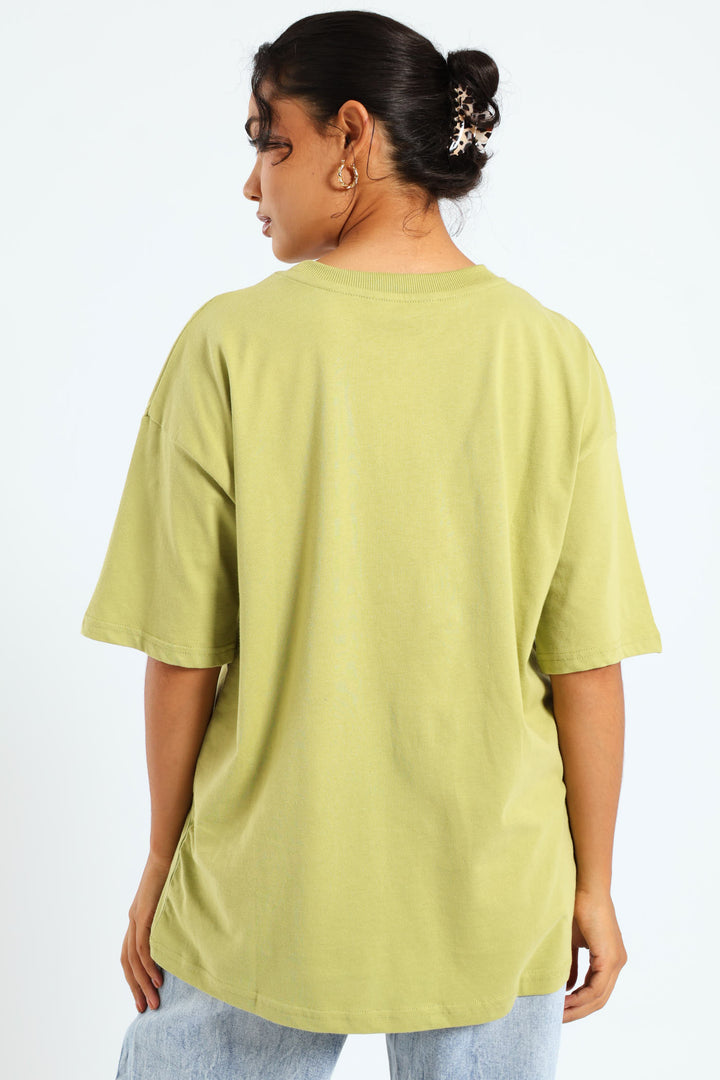 Oversized Tropical Tee - Green