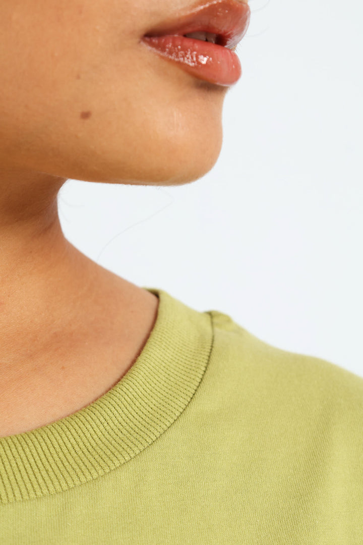 Oversized Tropical Tee - Green