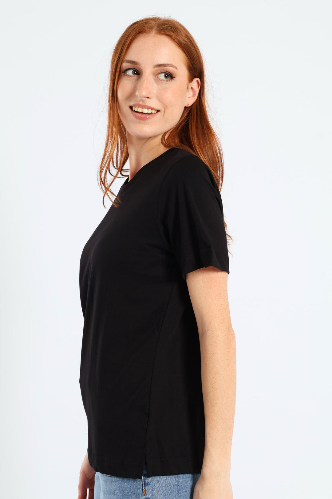 Cotton Boxy Tee - Black