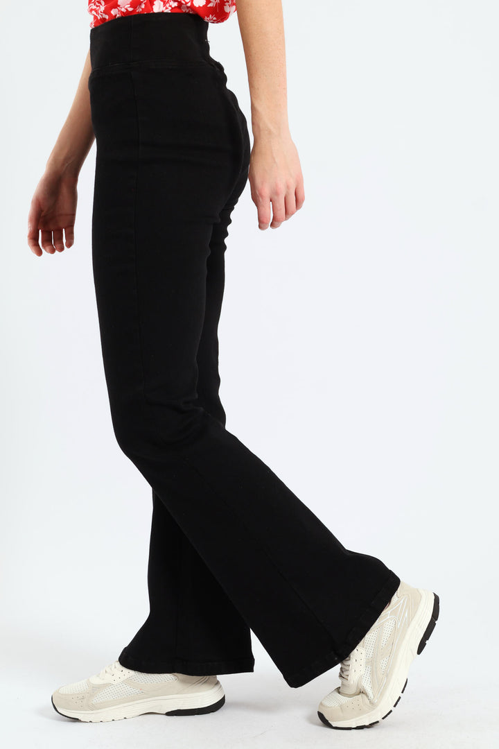 Flare Leg Jegging - Black