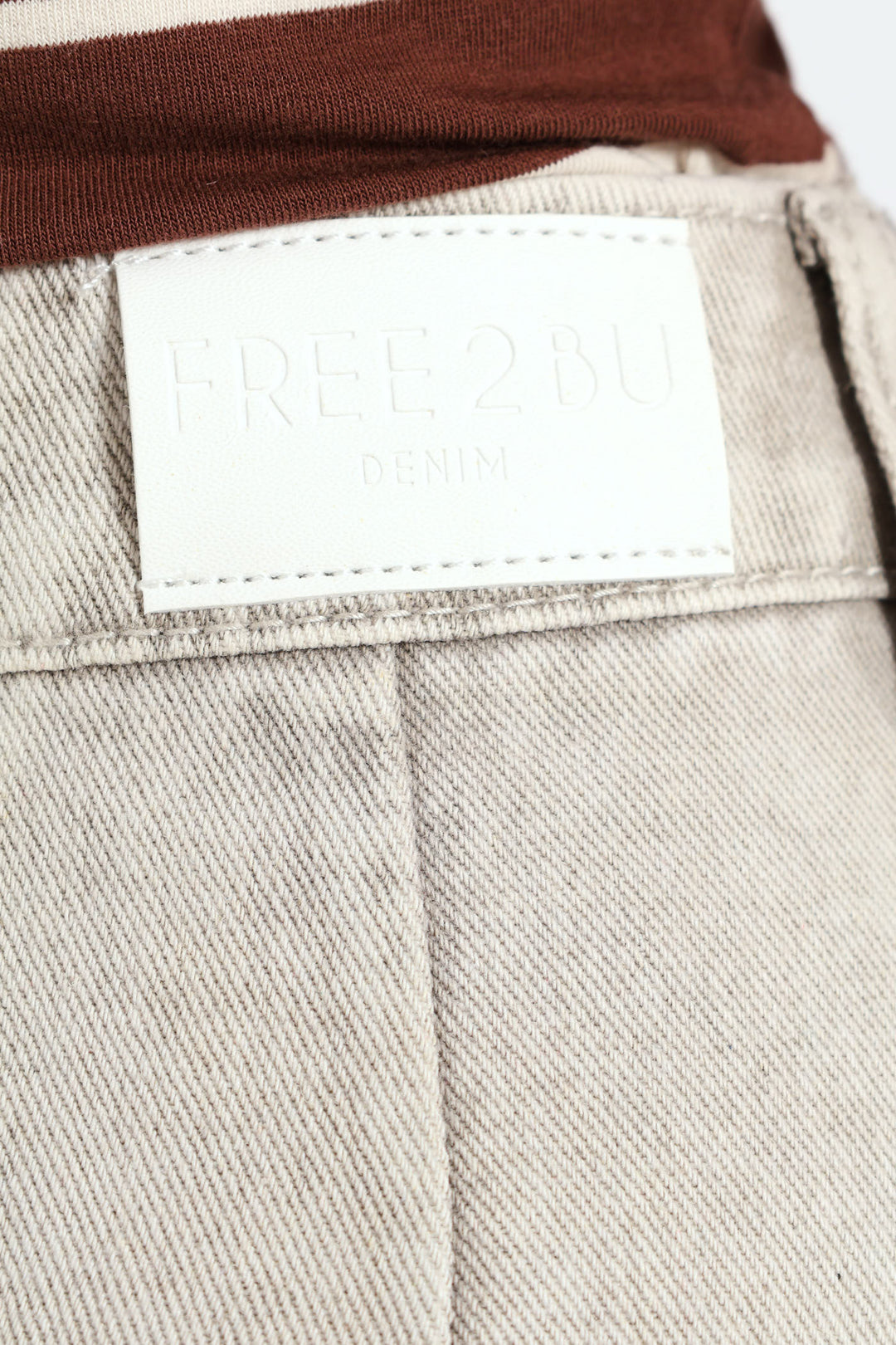 Utility String Denim Mini Skirt - Grey