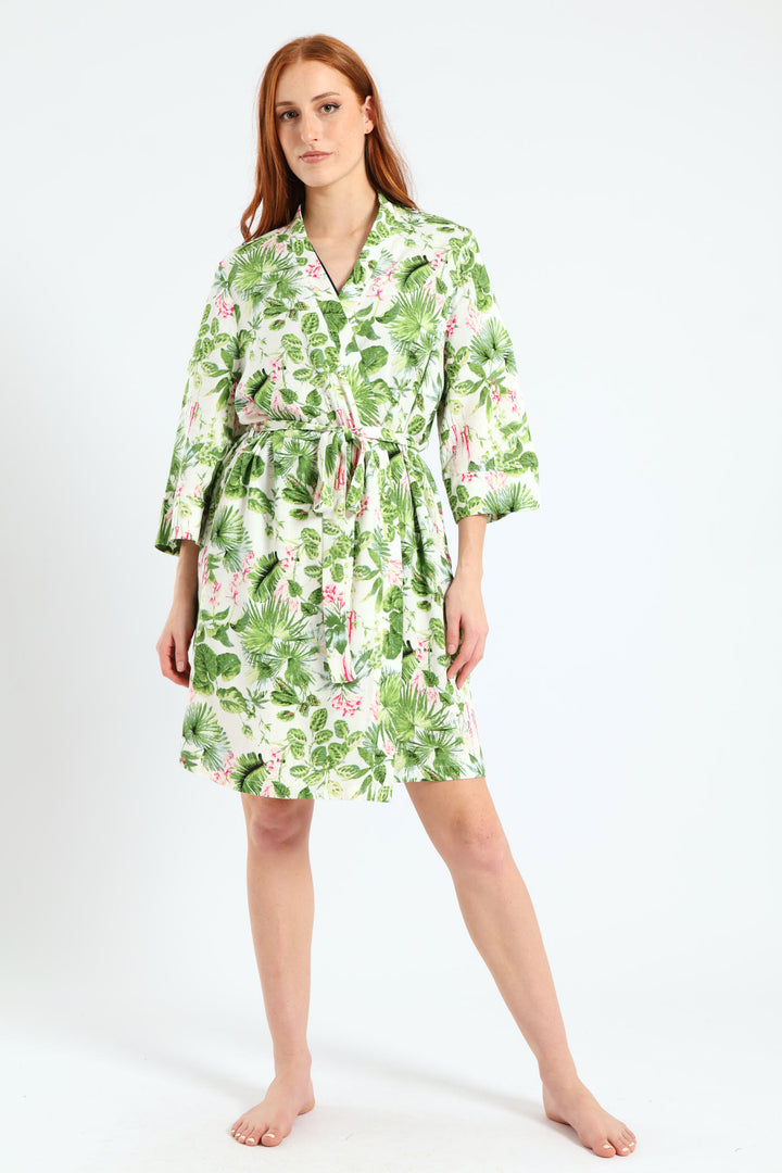 Jungle Linen Gown  - Multi