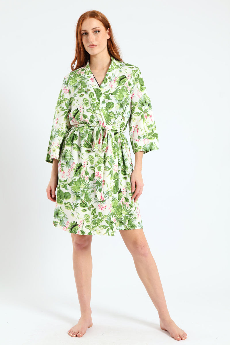 Jungle Linen Gown  - Multi