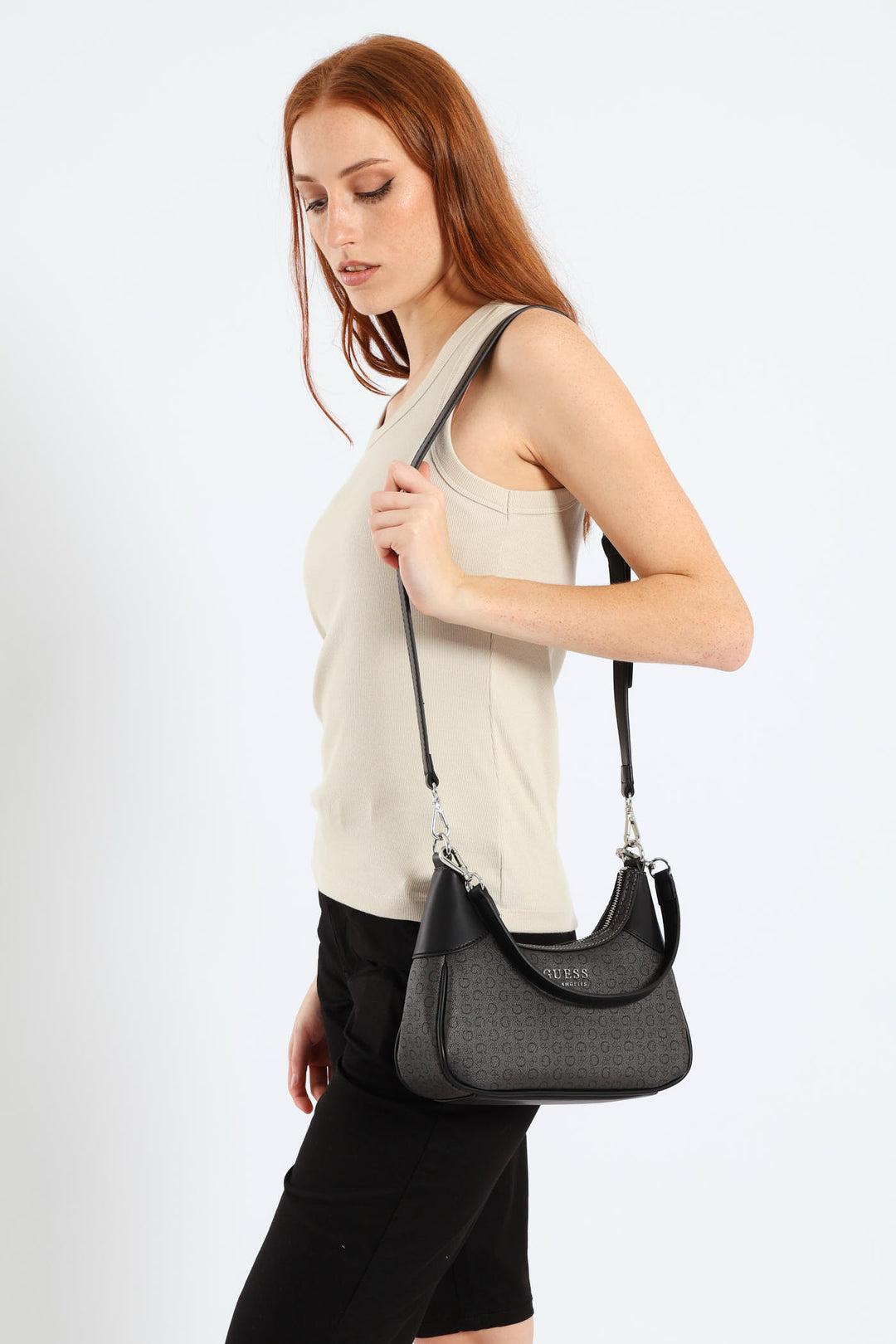 Berkton Mini Top Zip Bag - Charcoal