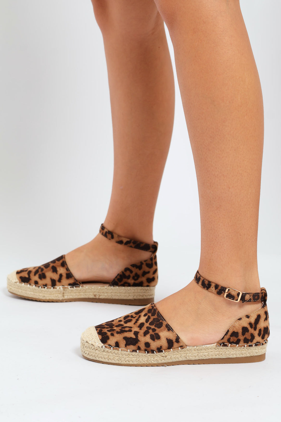 Ankle Strap Espadrille Sandal - Animal Print