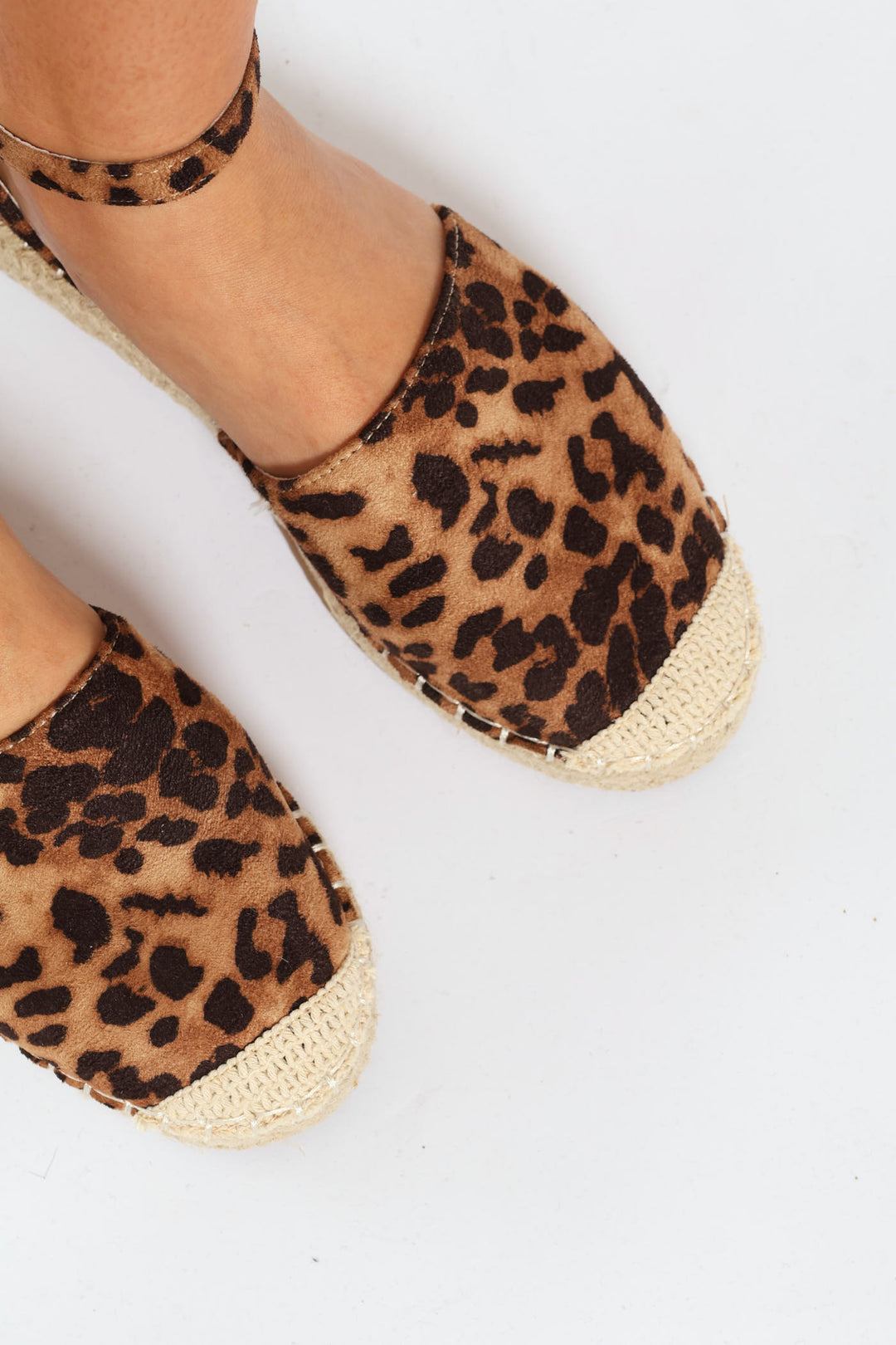 Ankle Strap Espadrille Sandal - Animal Print