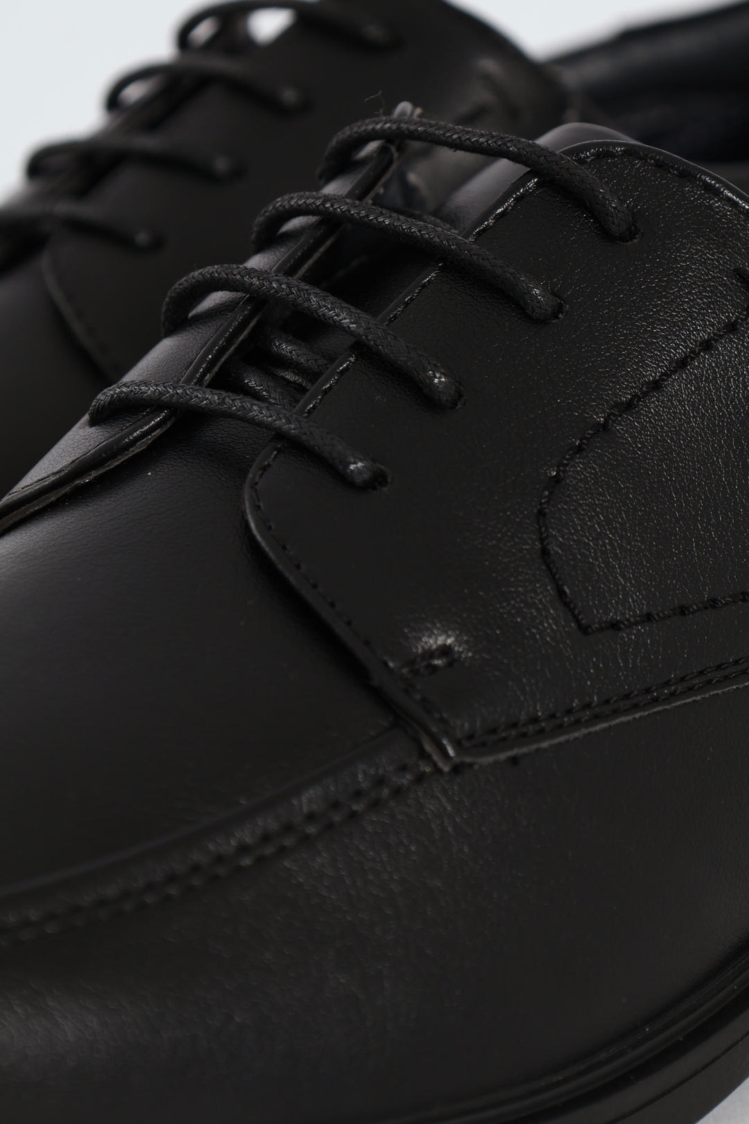 Lace Up Square Toe Formal Shoe - Black