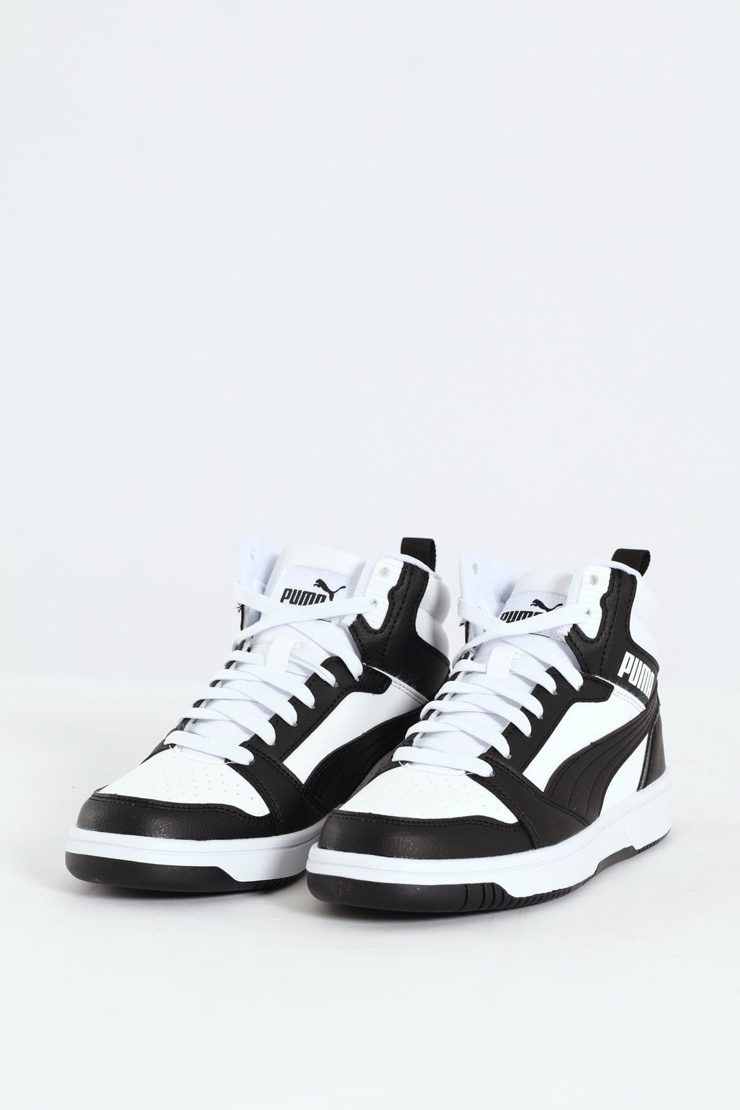 Boys Rebound V6 Mid Sneaker - White/Black