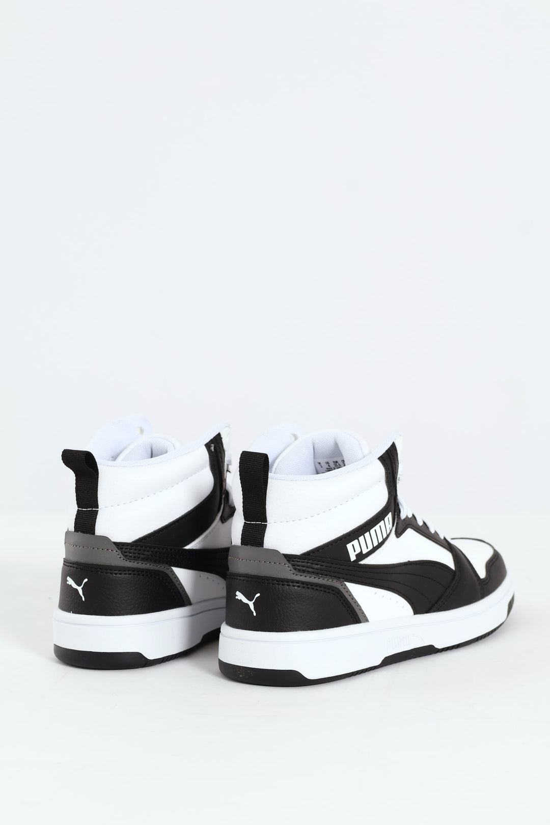 Boys Rebound V6 Mid Sneaker - White/Black