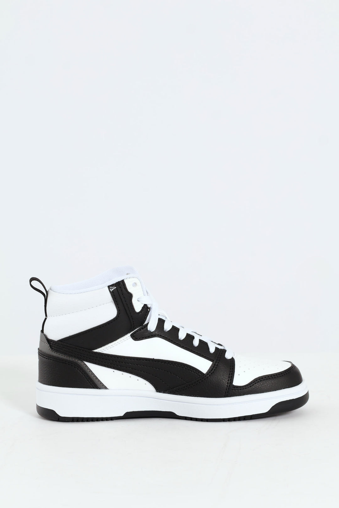 Boys Rebound V6 Mid Sneaker - White/Black
