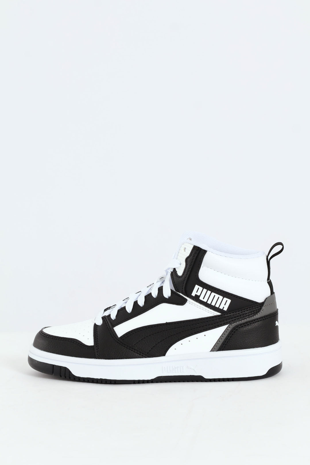 Boys Rebound V6 Mid Sneaker - White/Black