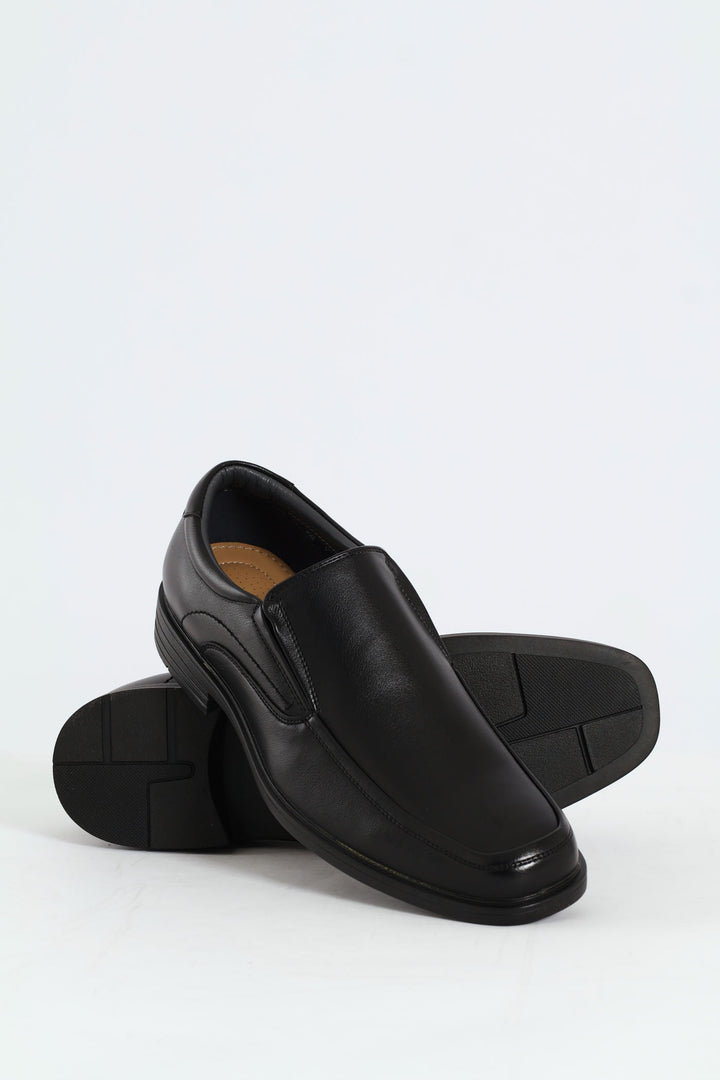 Slip On Square Toe Formal Shoe - Black