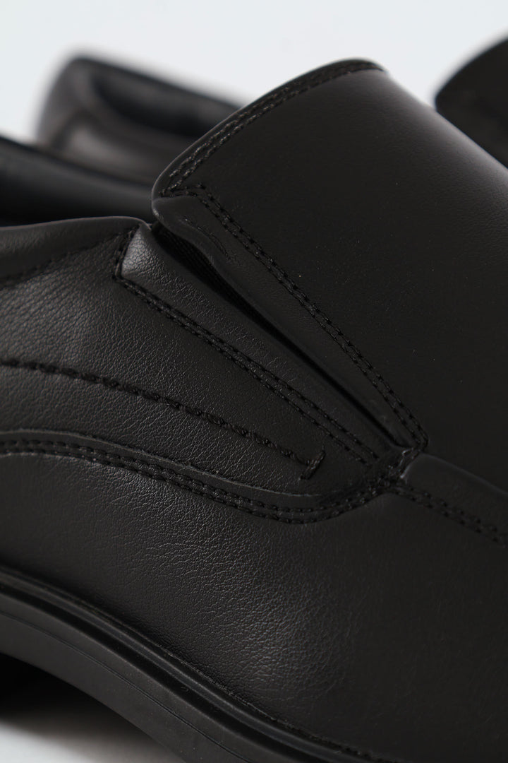 Slip On Square Toe Formal Shoe - Black