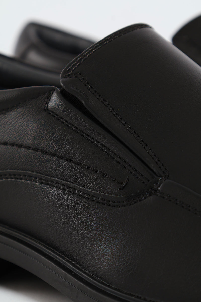 Slip On Square Toe Formal Shoe - Black