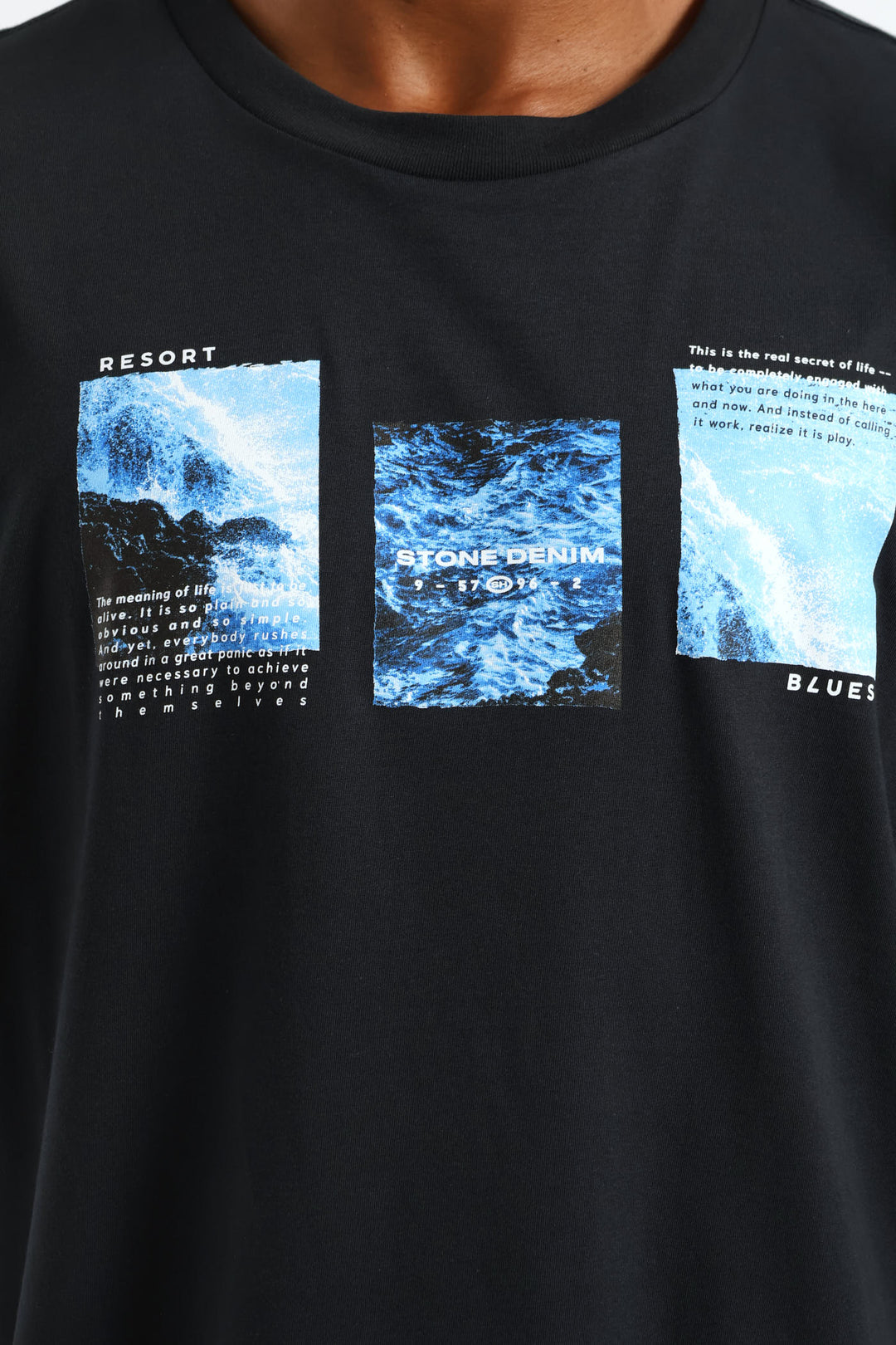 Ocean Photo Tee - Navy