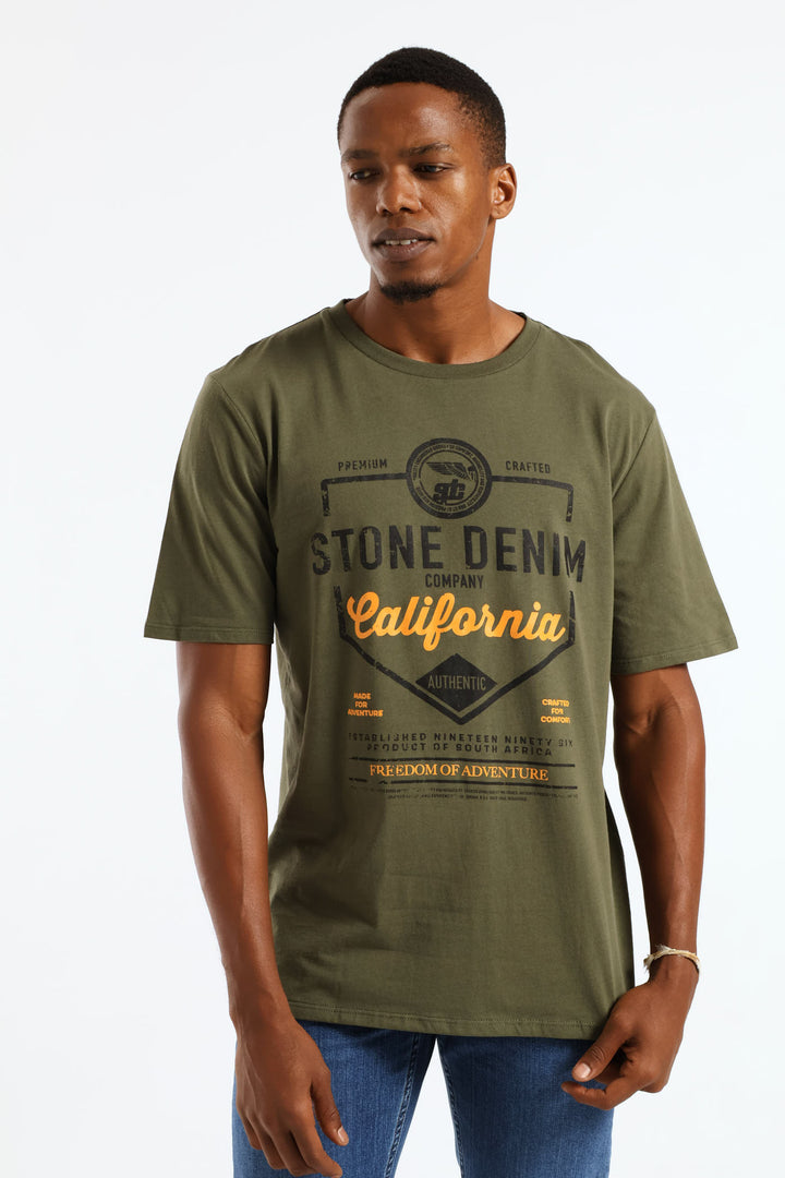 Stone Denim California Tee - Fatigue