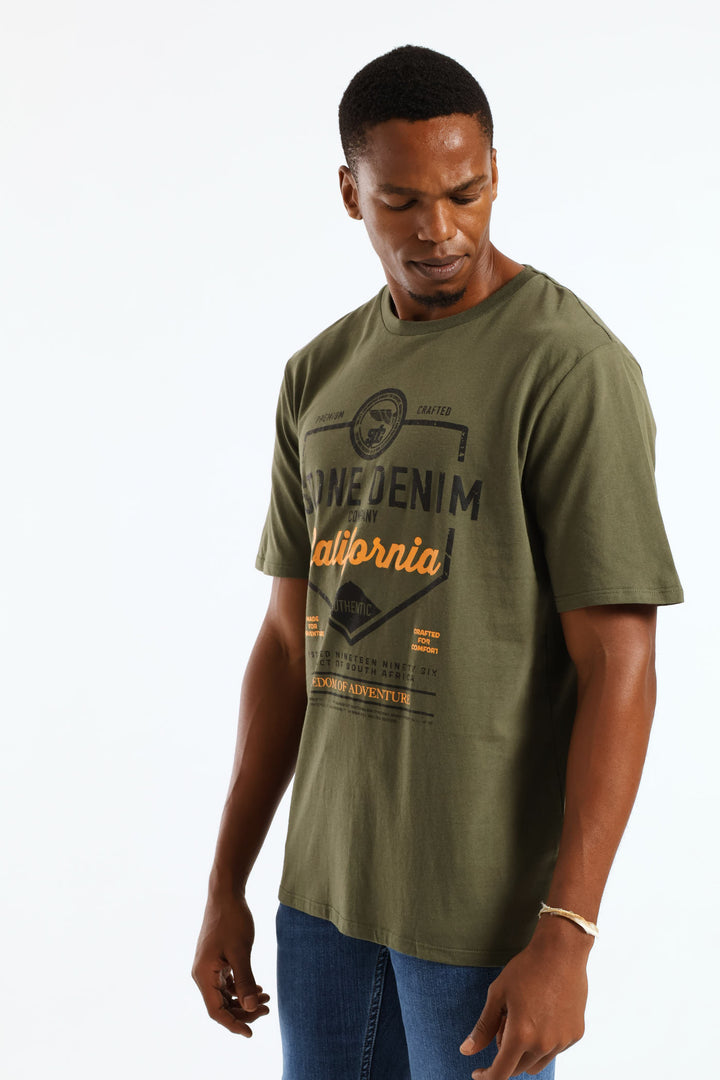 Stone Denim California Tee - Fatigue