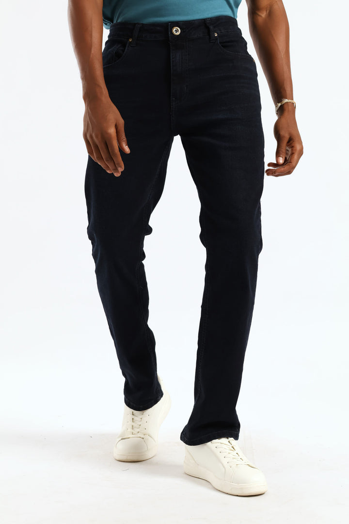 Straight Stretch Denim - Blue/Black