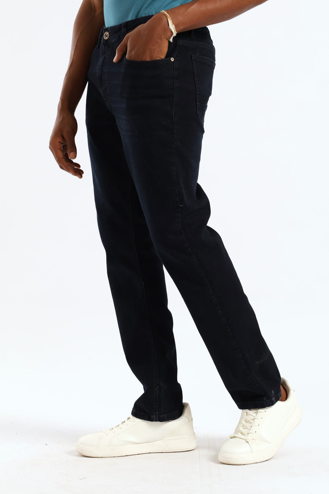 Straight Stretch Denim - Blue/Black