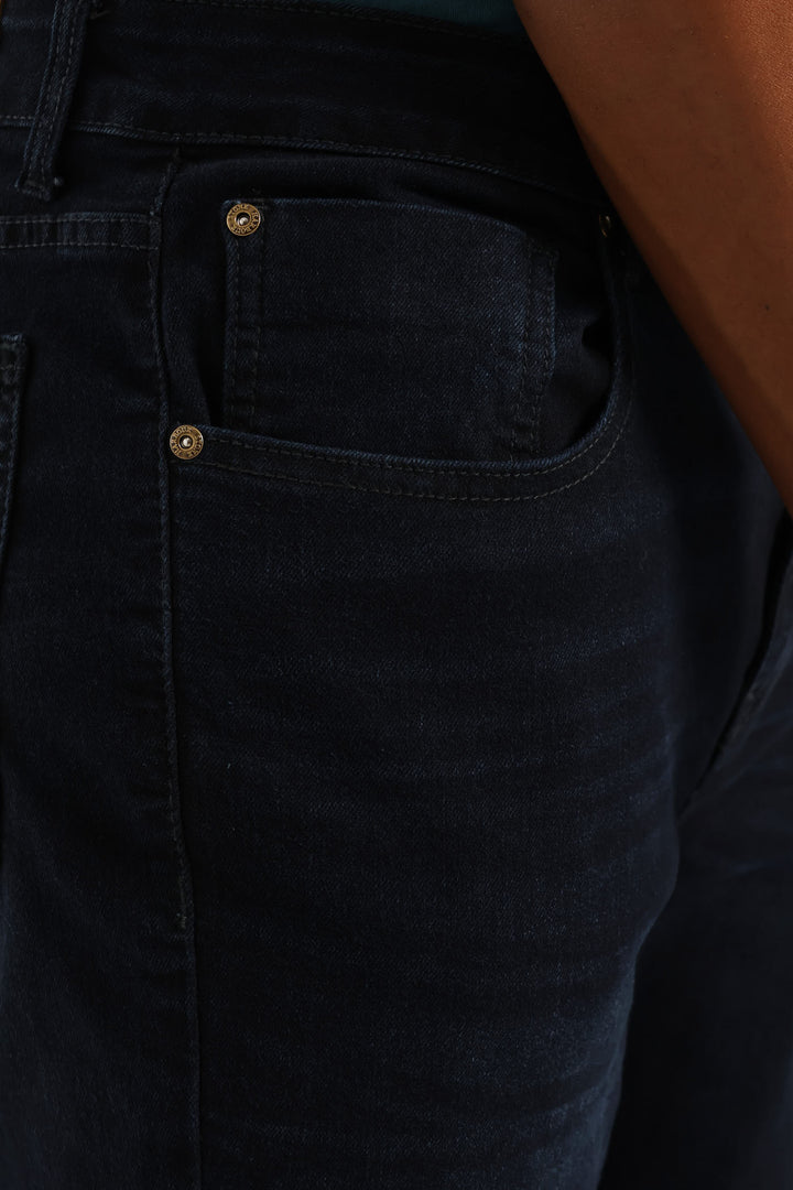 Straight Stretch Denim - Blue/Black