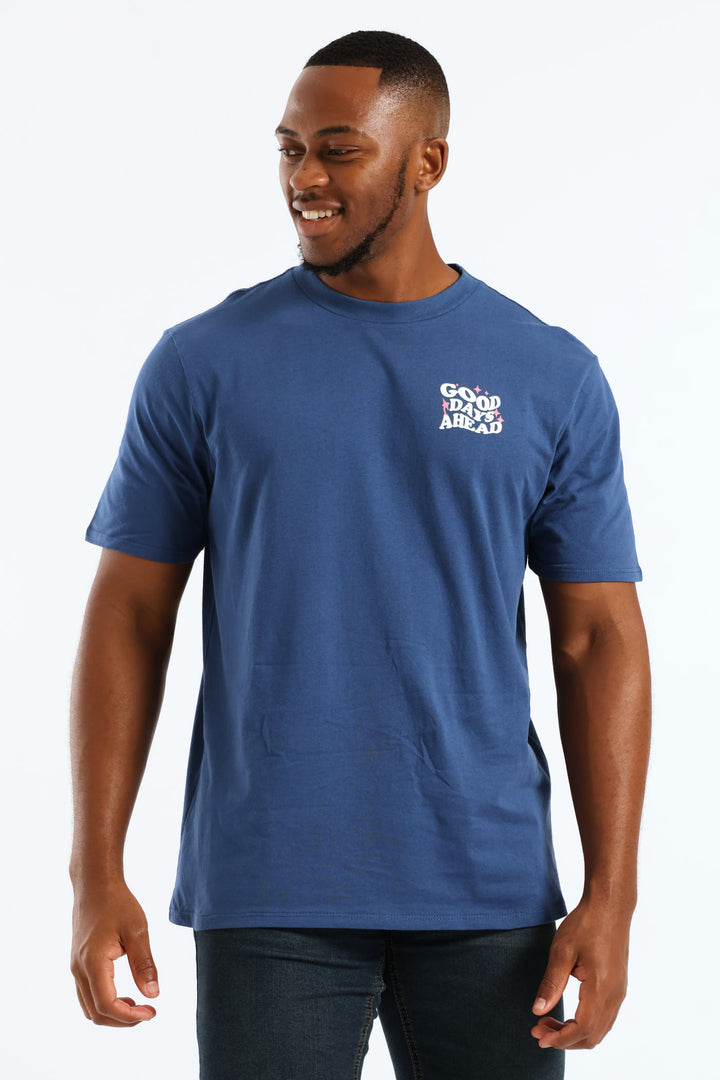 Good Days Front & Back Tee - Blue