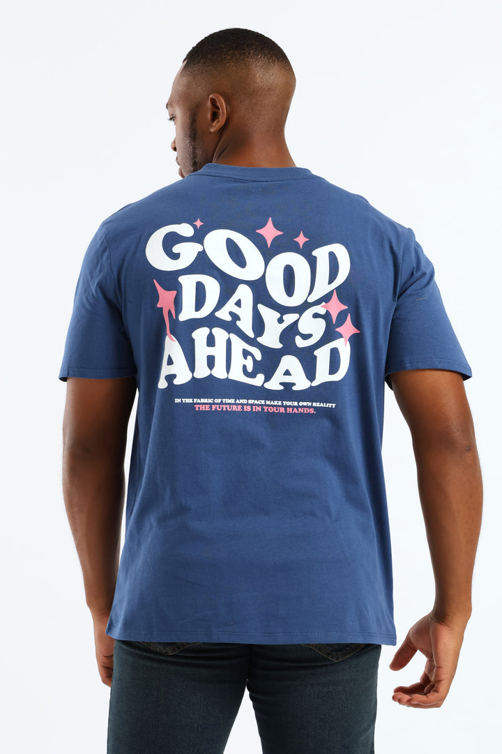 Good Days Front & Back Tee - Blue