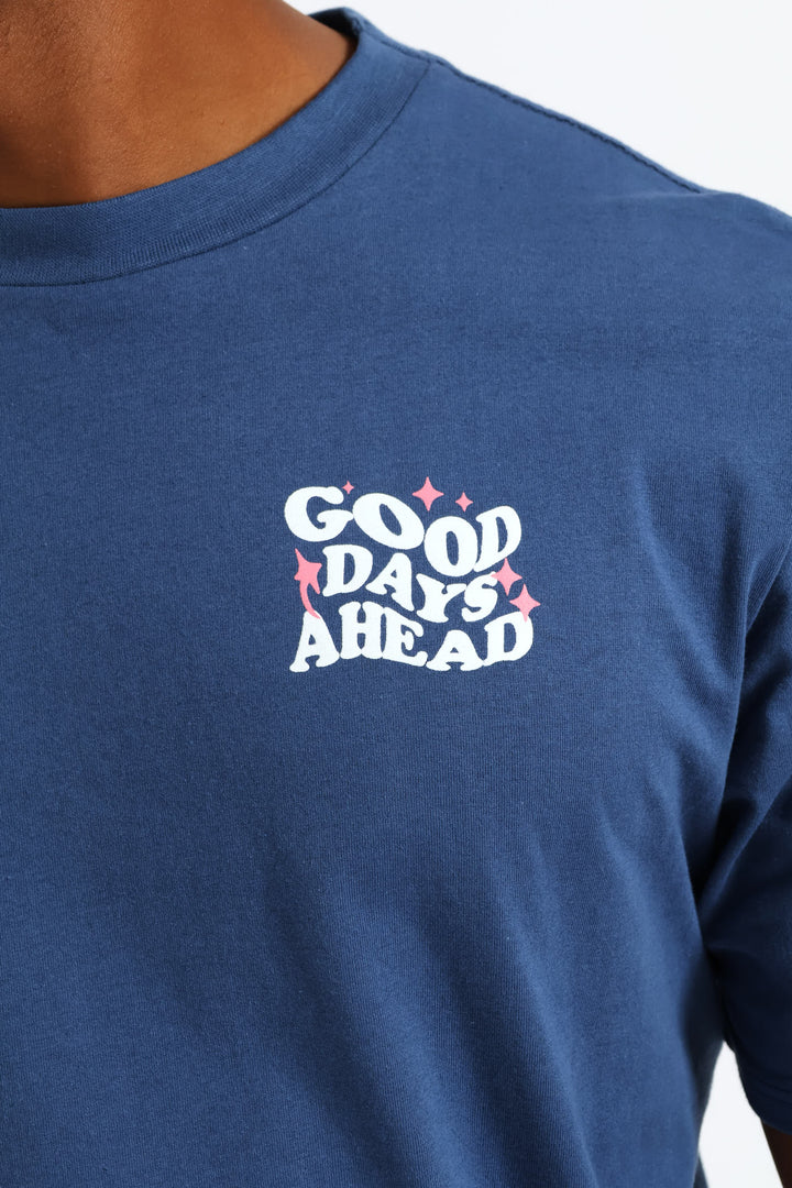 Good Days Front & Back Tee - Blue