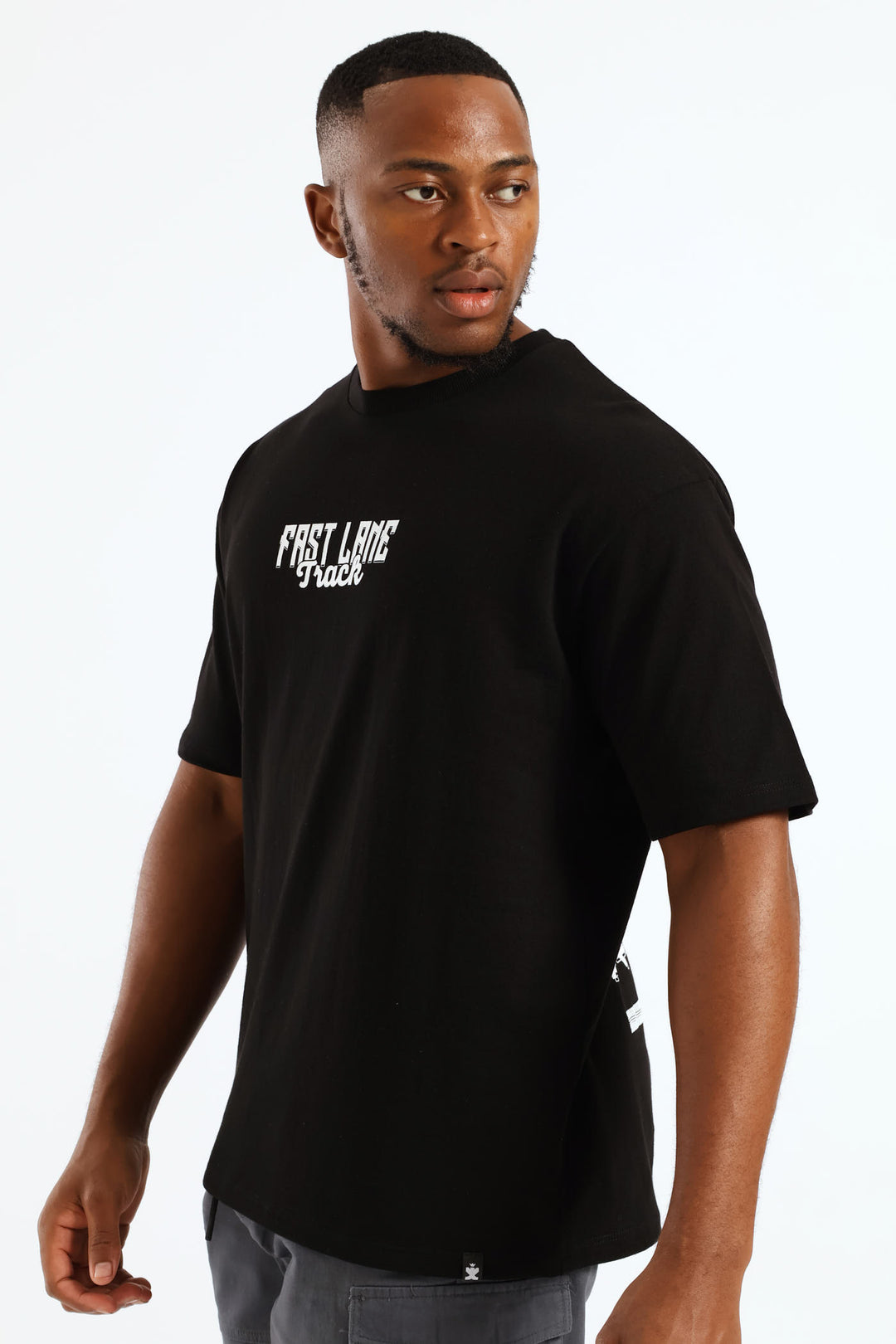 Car Oversized Print Tee - Black