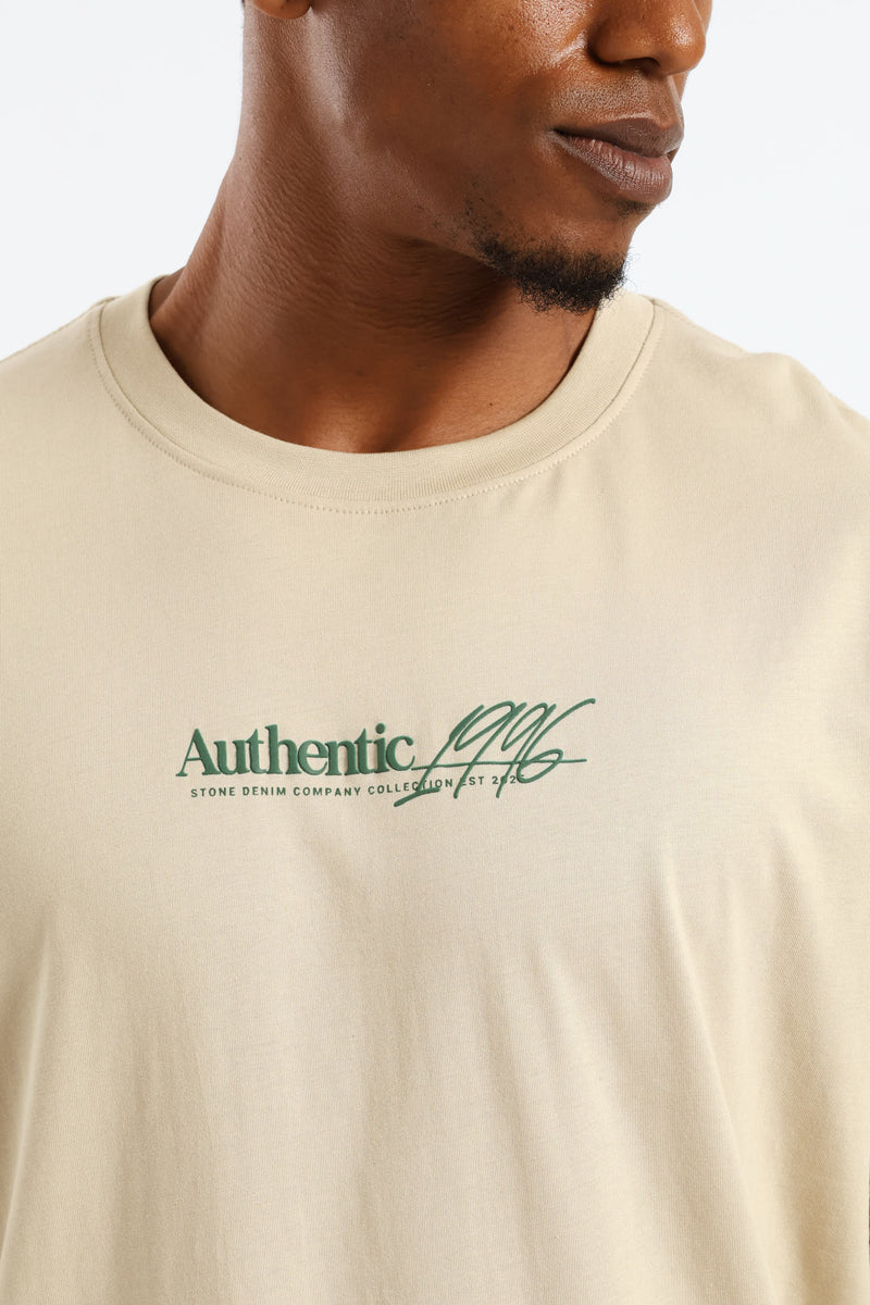 Est. 1996 Front & Back Tee - Stone
