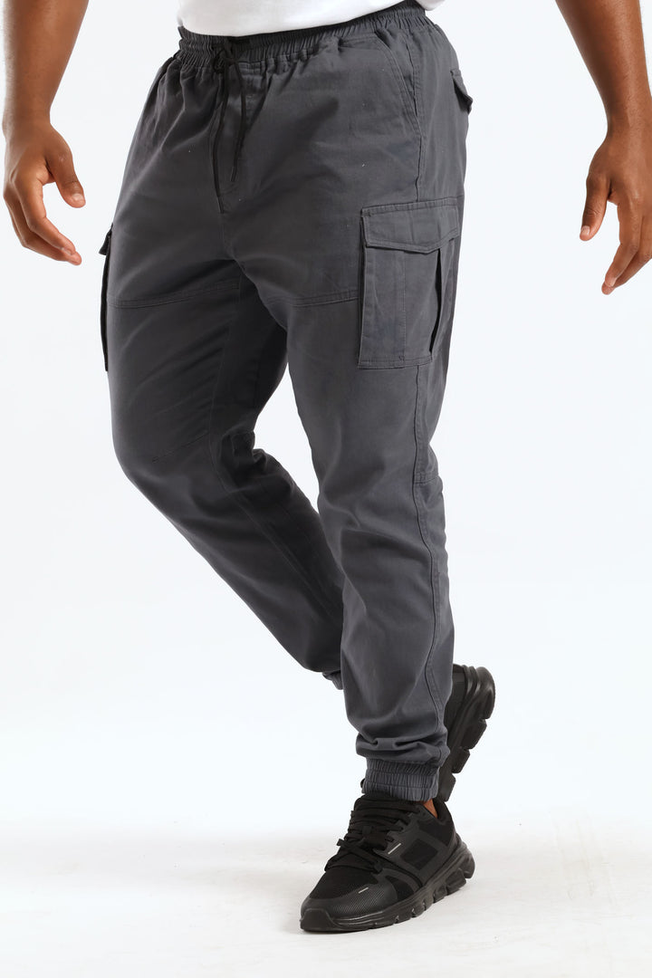 Basic Cargo Pants - Dark Grey