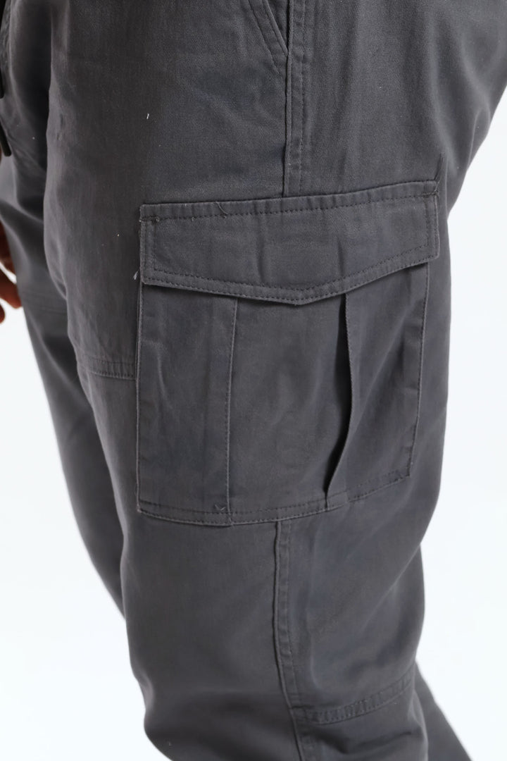 Basic Cargo Pants - Dark Grey