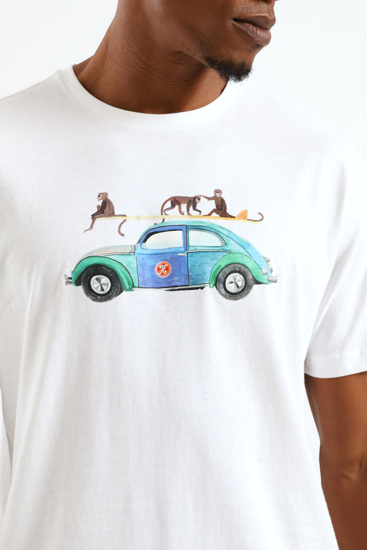 Monkey Bug Tee - White