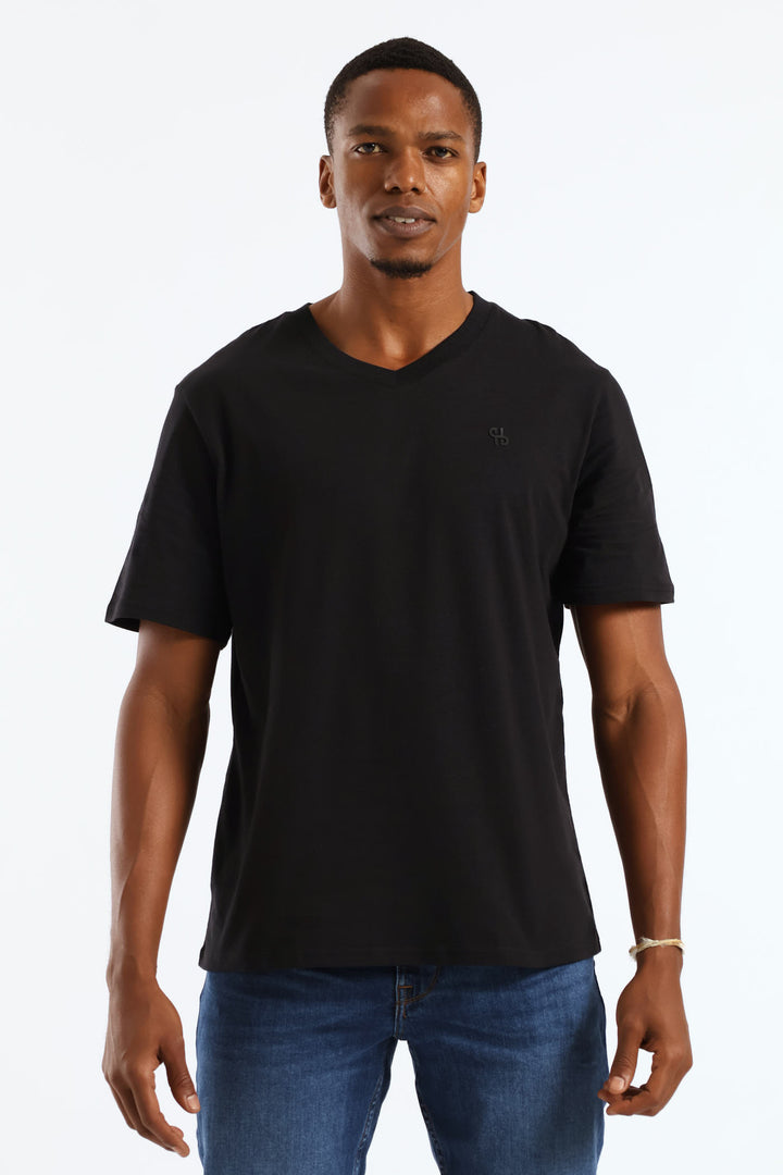 Hd Basic V-Neck T-Shirt - Black