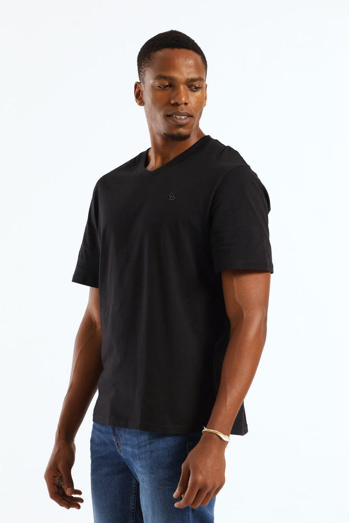 Hd Basic V-Neck T-Shirt - Black